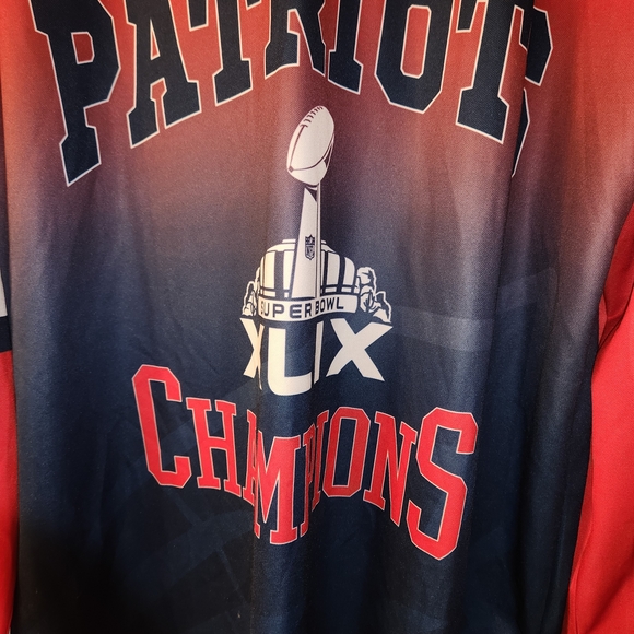 New England Patriots SuperBowl XLIX Championship Hoodie Tee NWOT Size XL Unisex - Picture 9 of 10